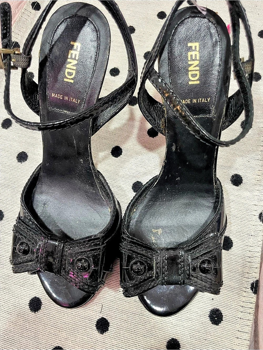 Fendi Black Bow Heels EU 37